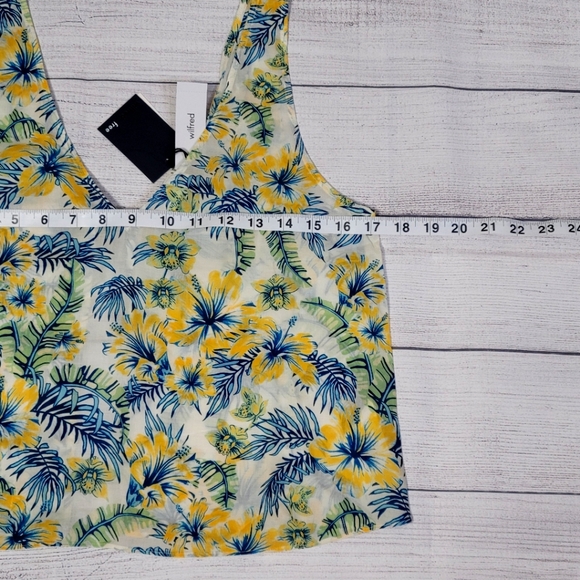 Aritzia Wilfred Free Kempner Lightweight Tie Back Flyaway Tank Top Tropical Sm - Picture 7 of 11